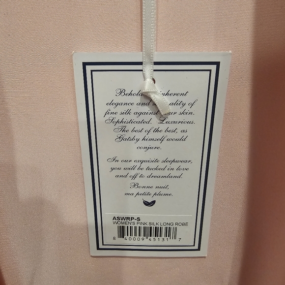 Petite Plume Luxurious Blush Mulberry SILK Satin Robe - Brand New [Pink] - Picture 6 of 12